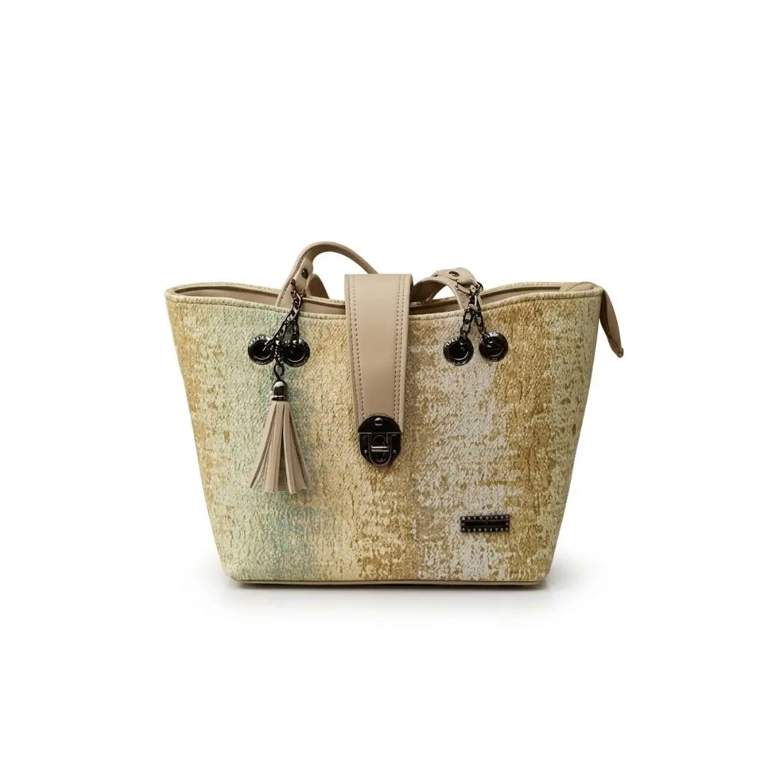 Rose Elegance Structured Tote Handbag
