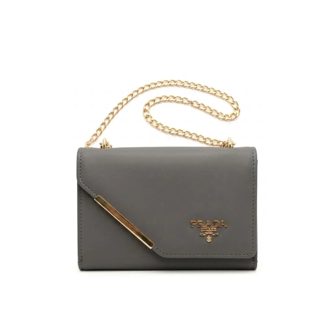 Sleek Chain Flap Crossbody