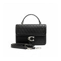 Noir Celeste Quilted Satchel Bag