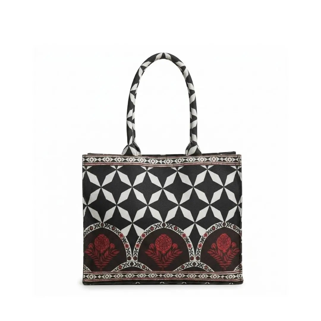 Zayra Patterned Shopper Tote