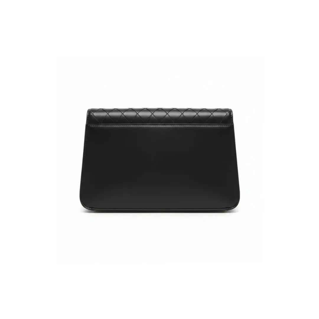 Noir Celeste Quilted Satchel Bag
