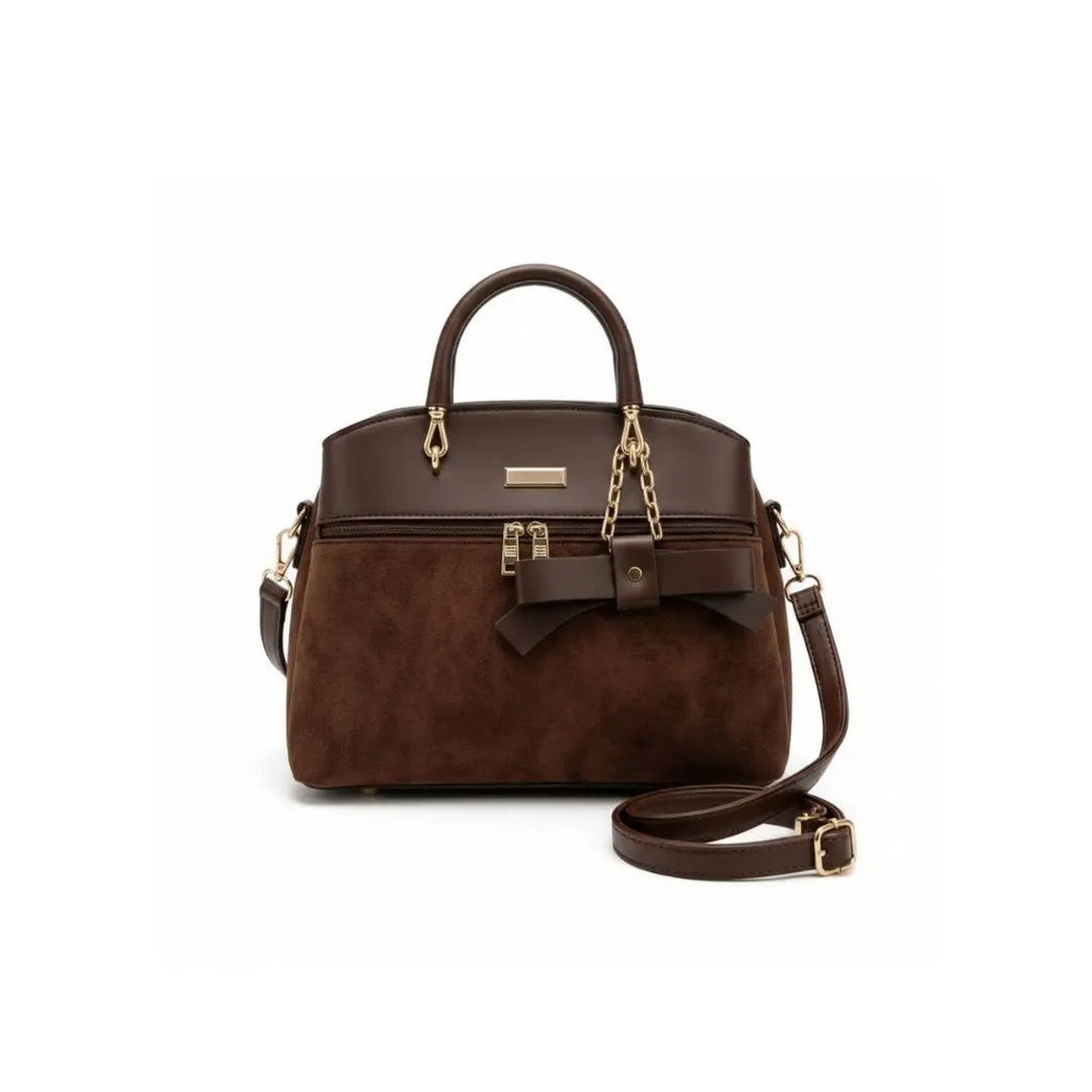 Noir Bow Accent Satchel