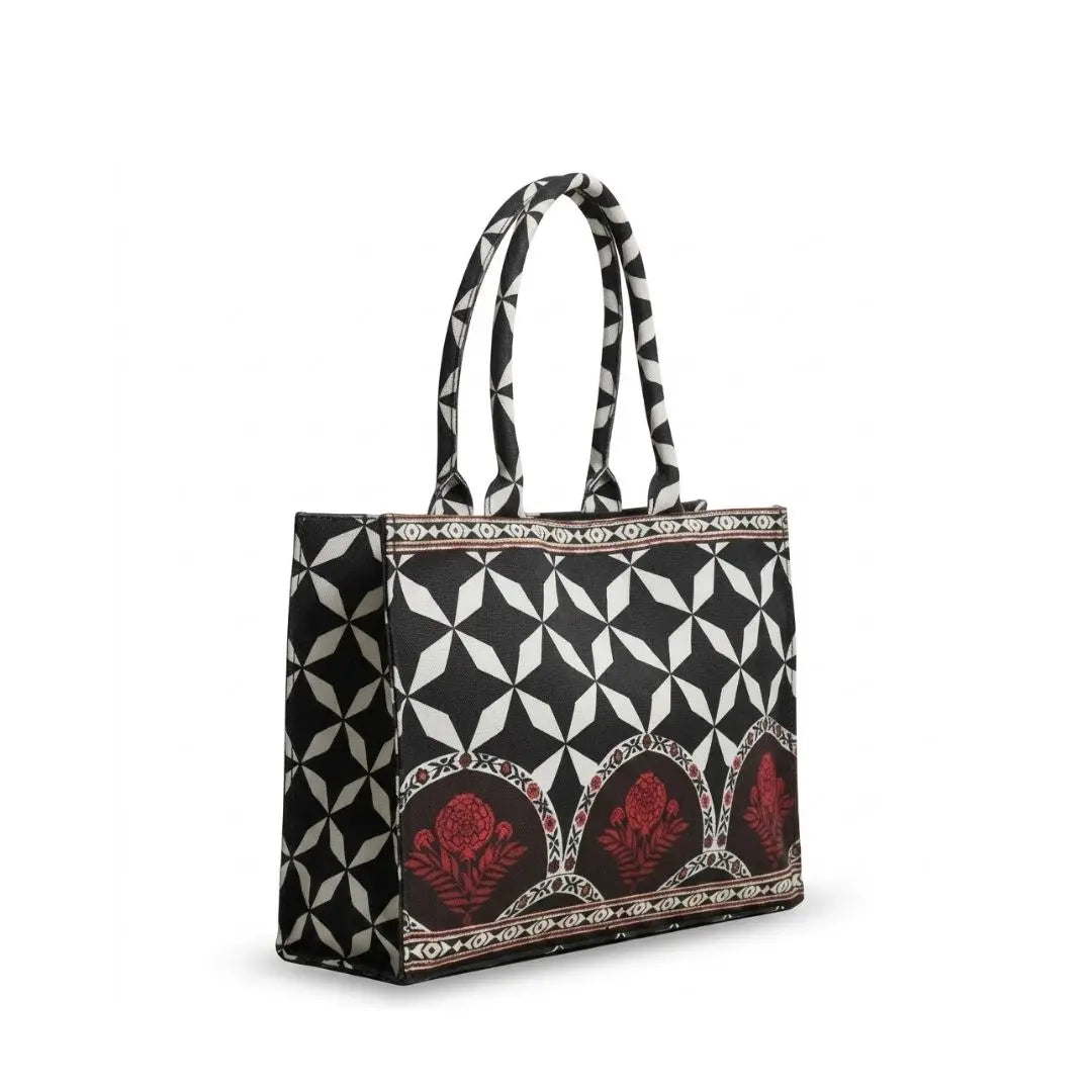 Zayra Patterned Shopper Tote