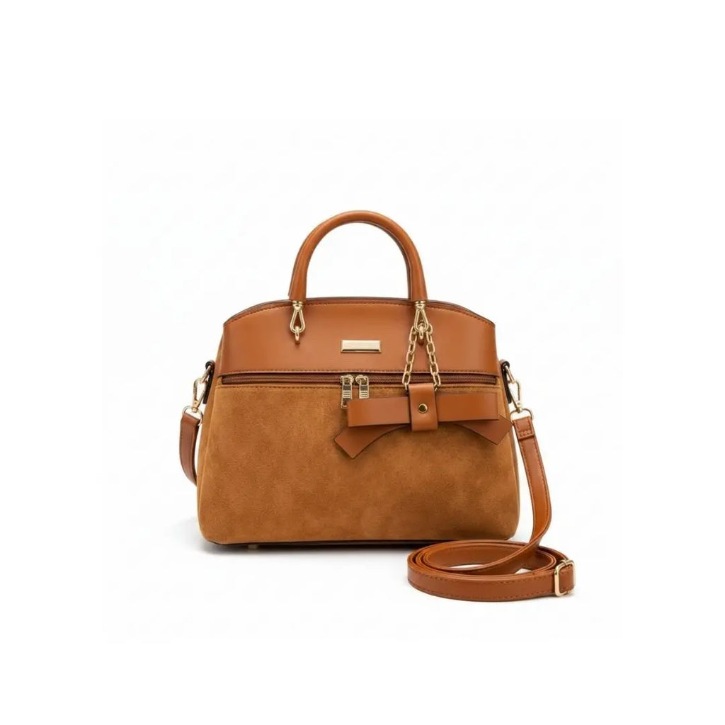 Noir Bow Accent Satchel