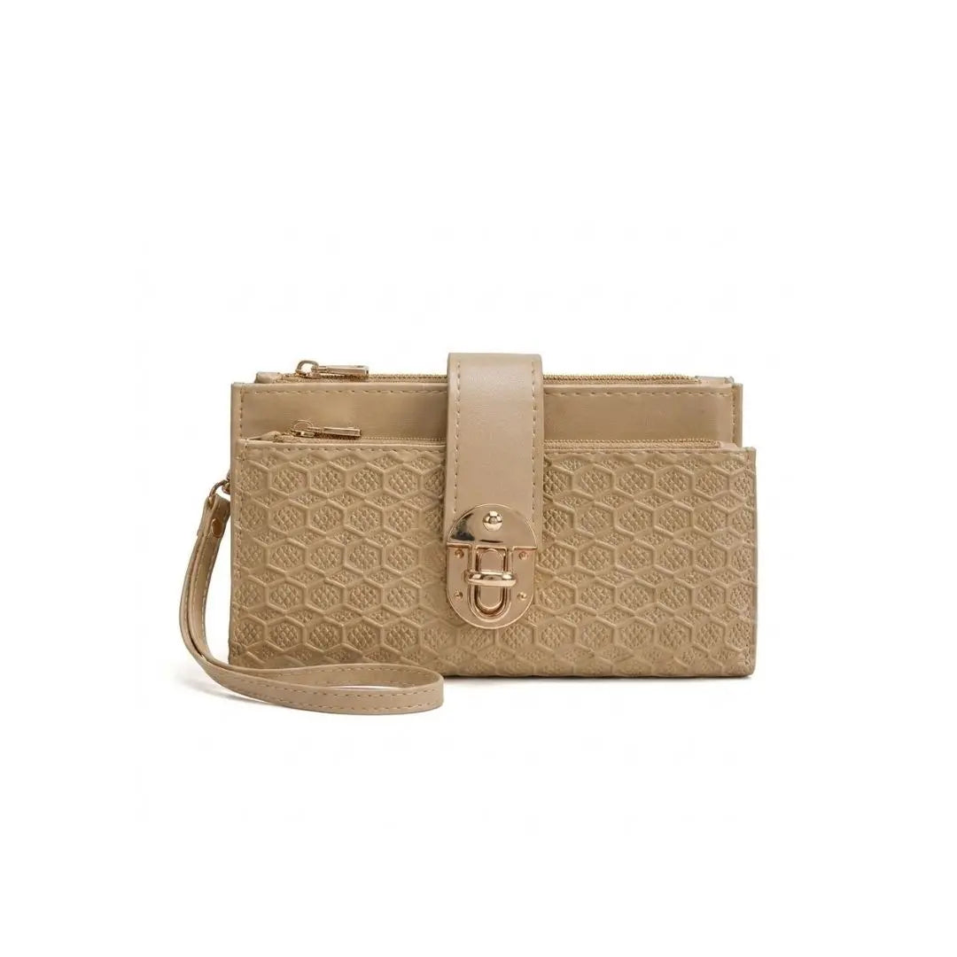 Lunara Luxe Multi-Zip Wristlet Clutch