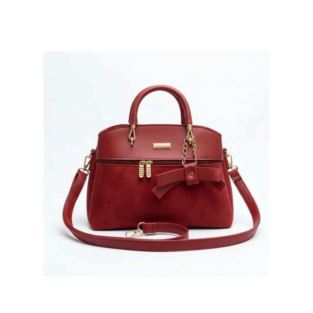 Noir Bow Accent Satchel