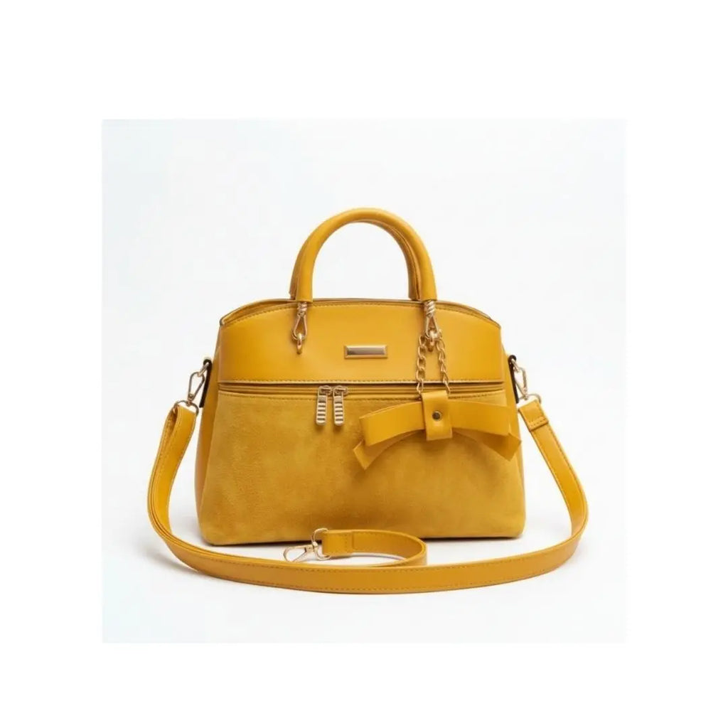 Noir Bow Accent Satchel